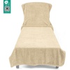 image:imageCotton Paradise 2 Piece Lounge Chair Towels with Pocket 32  86 inches Pool Chair Towels Soft and Absorbent Chaise Lounge Towels for Pool Light Gray 2 PieceBeige