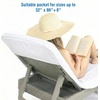 image:imageCotton Paradise 2 Piece Lounge Chair Towels with Pocket 32  86 inches Pool Chair Towels Soft and Absorbent Chaise Lounge Towels for Pool Light Gray 2 PieceWhite