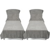 image:imageCotton Paradise 2 Piece Lounge Chair Towels with Pocket 32  86 inches Pool Chair Towels Soft and Absorbent Chaise Lounge Towels for Pool Light Gray 2 PieceLight Gray