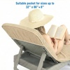 image:imageCotton Paradise 2 Piece Lounge Chair Towels with Pocket 32  86 inches Pool Chair Towels Soft and Absorbent Chaise Lounge Towels for Pool Light Gray 2 PieceBeige