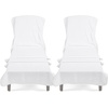 image:imageCotton Paradise 2 Piece Lounge Chair Towels with Pocket 32  86 inches Pool Chair Towels Soft and Absorbent Chaise Lounge Towels for Pool Light Gray 2 PieceWhite