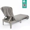 image:imageCotton Paradise 2 Piece Lounge Chair Towels with Pocket 32  86 inches Pool Chair Towels Soft and Absorbent Chaise Lounge Towels for Pool Light Gray 2 PieceLight Gray