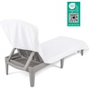 image:imageCotton Paradise 2 Piece Lounge Chair Towels with Pocket 32  86 inches Pool Chair Towels Soft and Absorbent Chaise Lounge Towels for Pool Light Gray 2 PieceWhite