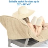 image:imageCotton Paradise 2 Piece Lounge Chair Towels with Pocket 32  86 inches Pool Chair Towels Soft and Absorbent Chaise Lounge Towels for Pool Light Gray 2 PieceBeige