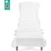 image:imageCotton Paradise 2 Piece Lounge Chair Towels with Pocket 32  86 inches Pool Chair Towels Soft and Absorbent Chaise Lounge Towels for Pool Light Gray 2 PieceWhite