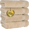 image:imageCotton Paradise 4 Piece Turkish Bath Towels for Bathroom 100 Cotton Extra Large Soft Plush Towels Bathroom Set Aqua BlueBeige