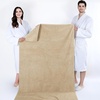 image:imageCotton Paradise 4 Piece Turkish Bath Towels for Bathroom 100 Cotton Extra Large Soft Plush Towels Bathroom Set Aqua BlueBeige