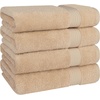 image:imageCotton Paradise 4 Piece Turkish Bath Towels for Bathroom 100 Cotton Extra Large Soft Plush Towels Bathroom Set Aqua BlueBeige