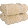 image:imageCotton Paradise 4 Piece Turkish Bath Towels for Bathroom 100 Cotton Extra Large Soft Plush Towels Bathroom Set Aqua BlueBeige