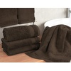 image:imageCotton Paradise 4 Piece Turkish Bath Towels for Bathroom 100 Cotton Extra Large Soft Plush Towels Bathroom Set Aqua BlueChocolate Brown