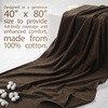 image:imageCotton Paradise 4 Piece Turkish Bath Towels for Bathroom 100 Cotton Extra Large Soft Plush Towels Bathroom Set Aqua BlueChocolate Brown