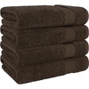 image:imageCotton Paradise 4 Piece Turkish Bath Towels for Bathroom 100 Cotton Extra Large Soft Plush Towels Bathroom Set Aqua BlueChocolate Brown