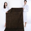 image:imageCotton Paradise 4 Piece Turkish Bath Towels for Bathroom 100 Cotton Extra Large Soft Plush Towels Bathroom Set Aqua BlueChocolate Brown