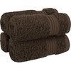 image:imageCotton Paradise 4 Piece Turkish Bath Towels for Bathroom 100 Cotton Extra Large Soft Plush Towels Bathroom Set Aqua BlueChocolate Brown