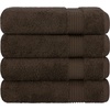 image:imageCotton Paradise 4 Piece Turkish Bath Towels for Bathroom 100 Cotton Extra Large Soft Plush Towels Bathroom Set Aqua BlueChocolate Brown