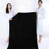 image:imageCotton Paradise 4 Piece Turkish Bath Towels for Bathroom 100 Cotton Extra Large Soft Plush Towels Bathroom Set Aqua BlueCoal Black