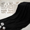 image:imageCotton Paradise 4 Piece Turkish Bath Towels for Bathroom 100 Cotton Extra Large Soft Plush Towels Bathroom Set Aqua BlueCoal Black