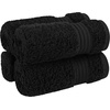 image:imageCotton Paradise 4 Piece Turkish Bath Towels for Bathroom 100 Cotton Extra Large Soft Plush Towels Bathroom Set Aqua BlueCoal Black