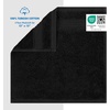 image:imageCotton Paradise 4 Piece Turkish Bath Towels for Bathroom 100 Cotton Extra Large Soft Plush Towels Bathroom Set Aqua BlueCoal Black