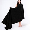 image:imageCotton Paradise 4 Piece Turkish Bath Towels for Bathroom 100 Cotton Extra Large Soft Plush Towels Bathroom Set Aqua BlueCoal Black