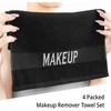 image:imageCotton Paradise 4 Piece Turkish Bath Towels for Bathroom 100 Cotton Extra Large Soft Plush Towels Bathroom Set Aqua BlueCoal Black