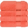 image:imageCotton Paradise 4 Piece Turkish Bath Towels for Bathroom 100 Cotton Extra Large Soft Plush Towels Bathroom Set Aqua BlueCoral