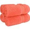 image:imageCotton Paradise 4 Piece Turkish Bath Towels for Bathroom 100 Cotton Extra Large Soft Plush Towels Bathroom Set Aqua BlueCoral