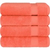 image:imageCotton Paradise 4 Piece Turkish Bath Towels for Bathroom 100 Cotton Extra Large Soft Plush Towels Bathroom Set Aqua BlueCoral