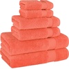 image:imageCotton Paradise 4 Piece Turkish Bath Towels for Bathroom 100 Cotton Extra Large Soft Plush Towels Bathroom Set Aqua BlueCoral