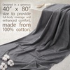 image:imageCotton Paradise 4 Piece Turkish Bath Towels for Bathroom 100 Cotton Extra Large Soft Plush Towels Bathroom Set Aqua BlueDark Gray