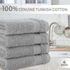 image:imageCotton Paradise 4 Piece Turkish Bath Towels for Bathroom 100 Cotton Extra Large Soft Plush Towels Bathroom Set Aqua BlueLight Grey