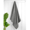 image:imageCotton Paradise 4 Piece Turkish Bath Towels for Bathroom 100 Cotton Extra Large Soft Plush Towels Bathroom Set Aqua BlueLight Grey