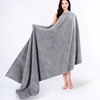 image:imageCotton Paradise 4 Piece Turkish Bath Towels for Bathroom 100 Cotton Extra Large Soft Plush Towels Bathroom Set Aqua BlueLight Grey