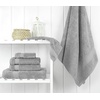 image:imageCotton Paradise 4 Piece Turkish Bath Towels for Bathroom 100 Cotton Extra Large Soft Plush Towels Bathroom Set Aqua BlueLight Grey