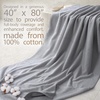 image:imageCotton Paradise 4 Piece Turkish Bath Towels for Bathroom 100 Cotton Extra Large Soft Plush Towels Bathroom Set Aqua BlueLight Grey