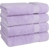 image:imageCotton Paradise 4 Piece Turkish Bath Towels for Bathroom 100 Cotton Extra Large Soft Plush Towels Bathroom Set Aqua BlueLilac