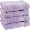 image:imageCotton Paradise 4 Piece Turkish Bath Towels for Bathroom 100 Cotton Extra Large Soft Plush Towels Bathroom Set Aqua BlueLilac