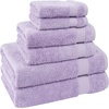 image:imageCotton Paradise 4 Piece Turkish Bath Towels for Bathroom 100 Cotton Extra Large Soft Plush Towels Bathroom Set Aqua BlueLilac