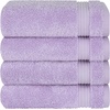image:imageCotton Paradise 4 Piece Turkish Bath Towels for Bathroom 100 Cotton Extra Large Soft Plush Towels Bathroom Set Aqua BlueLilac
