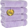 image:imageCotton Paradise 4 Piece Turkish Bath Towels for Bathroom 100 Cotton Extra Large Soft Plush Towels Bathroom Set Aqua BlueLilac