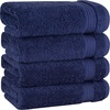 image:imageCotton Paradise 4 Piece Turkish Bath Towels for Bathroom 100 Cotton Extra Large Soft Plush Towels Bathroom Set Aqua BlueNavy Blue