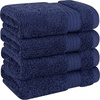 image:imageCotton Paradise 4 Piece Turkish Bath Towels for Bathroom 100 Cotton Extra Large Soft Plush Towels Bathroom Set Aqua BlueNavy Blue