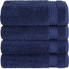 image:imageCotton Paradise 4 Piece Turkish Bath Towels for Bathroom 100 Cotton Extra Large Soft Plush Towels Bathroom Set Aqua BlueNavy Blue