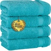 image:imageCotton Paradise 4 Piece Turkish Bath Towels for Bathroom 100 Cotton Extra Large Soft Plush Towels Bathroom Set Aqua BlueOcean Aqua