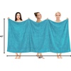 image:imageCotton Paradise 4 Piece Turkish Bath Towels for Bathroom 100 Cotton Extra Large Soft Plush Towels Bathroom Set Aqua BlueOcean Aqua