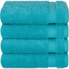 image:imageCotton Paradise 4 Piece Turkish Bath Towels for Bathroom 100 Cotton Extra Large Soft Plush Towels Bathroom Set Aqua BlueOcean Aqua