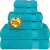 image:imageCotton Paradise 4 Piece Turkish Bath Towels for Bathroom 100 Cotton Extra Large Soft Plush Towels Bathroom Set Aqua BlueOcean Aqua