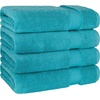 image:imageCotton Paradise 4 Piece Turkish Bath Towels for Bathroom 100 Cotton Extra Large Soft Plush Towels Bathroom Set Aqua BlueOcean Aqua