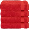image:imageCotton Paradise 4 Piece Turkish Bath Towels for Bathroom 100 Cotton Extra Large Soft Plush Towels Bathroom Set Aqua BlueRed