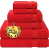 image:imageCotton Paradise 4 Piece Turkish Bath Towels for Bathroom 100 Cotton Extra Large Soft Plush Towels Bathroom Set Aqua BlueRed